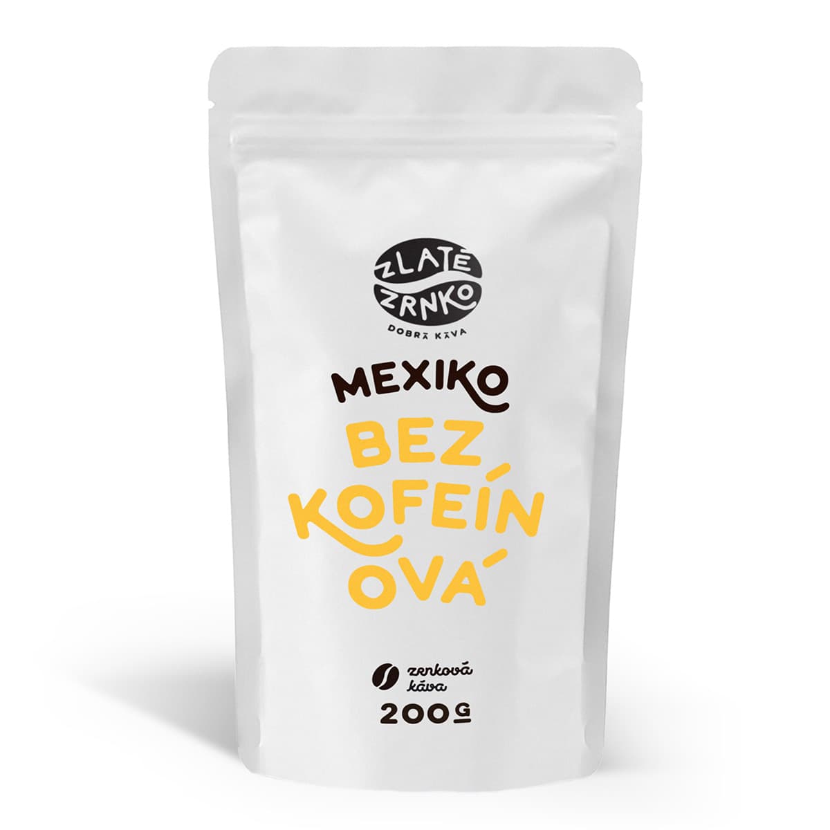 Káva Zlaté Zrnko - Decaf Mexiko 200g (Bezkofeinová 100% arabika)