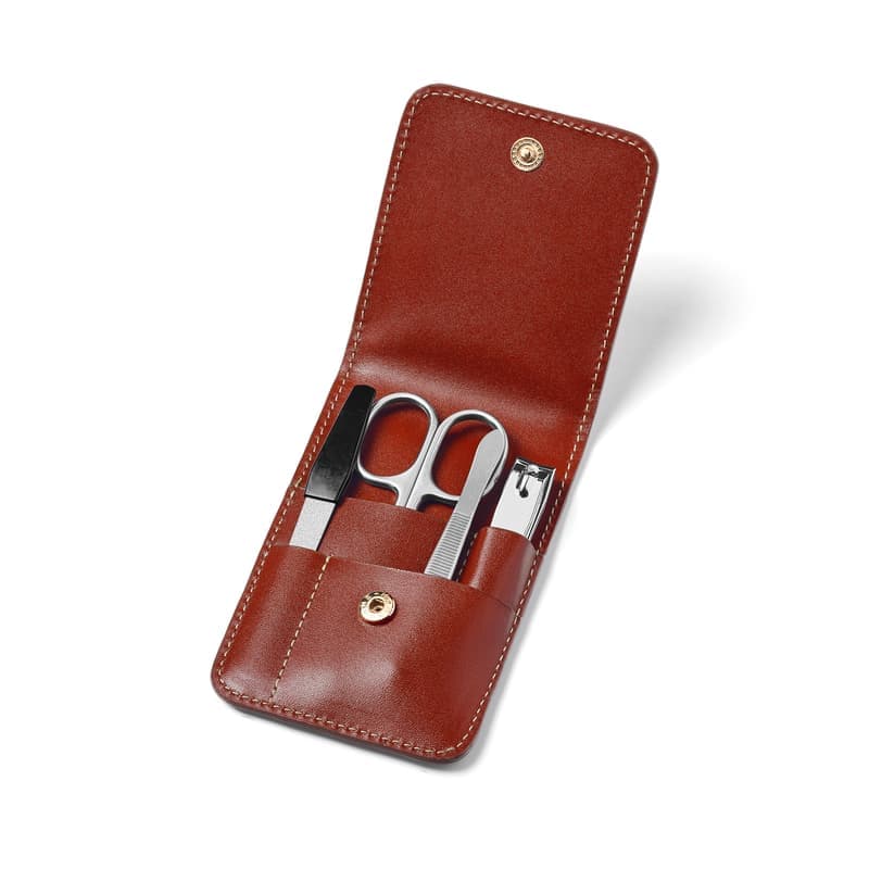 Aspinal of London Manicure Set in Smooth Cognac
