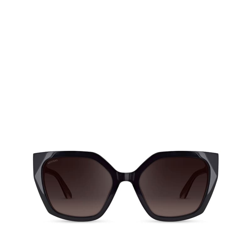 Aspinal of London Como Women's Sunglasses in Black Crystal Acetate