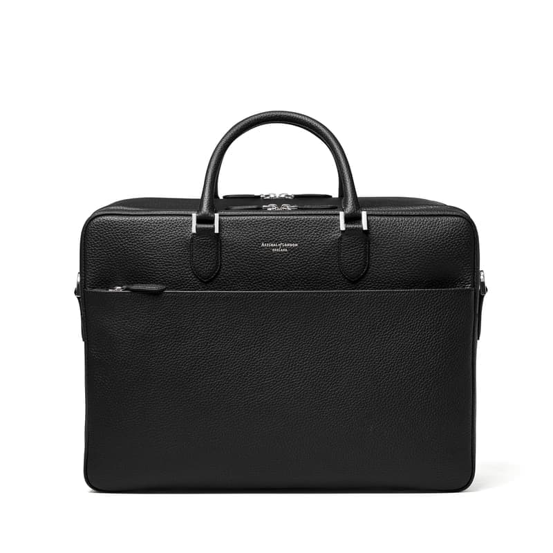 Aspinal of London 48 Hour Mount Street Travel Bag in Black Pebble
