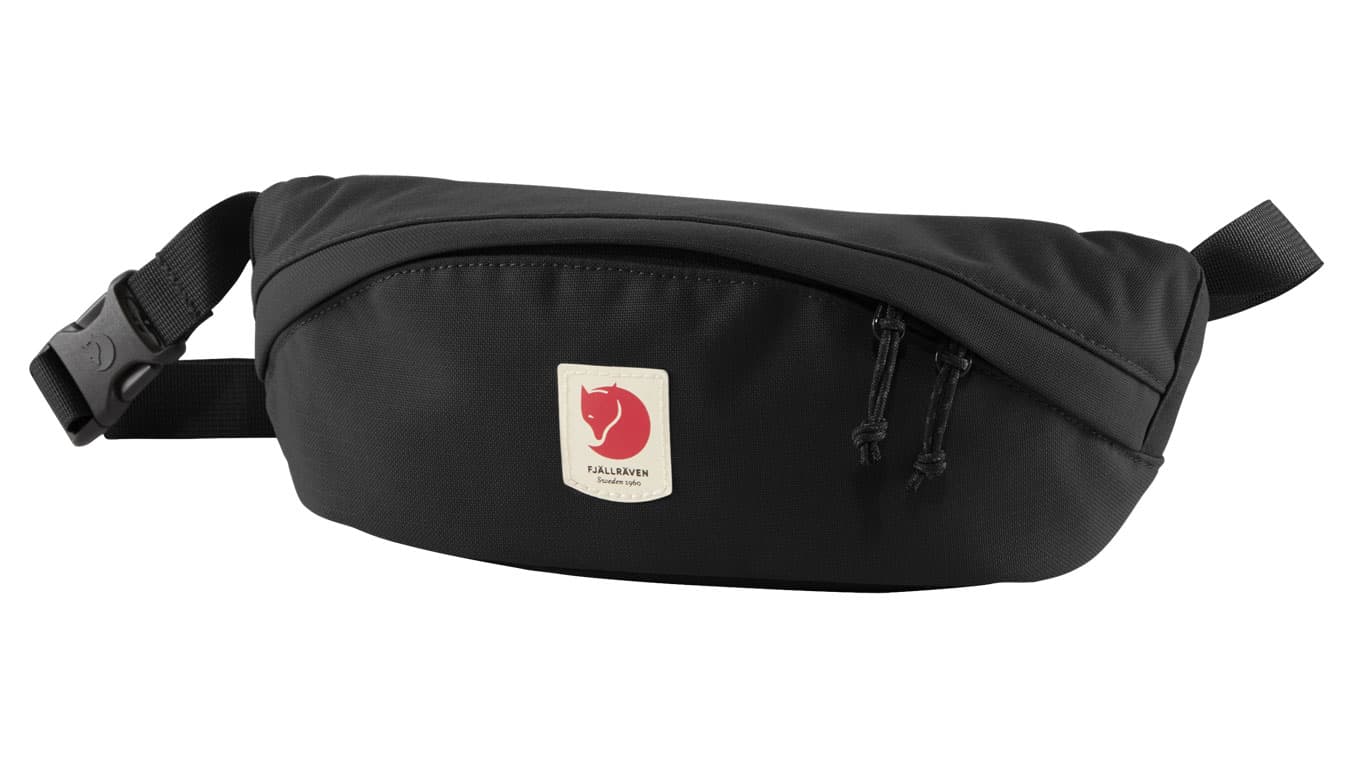 Fjällräven Ulvö Hip Pack Medium Black Unisex - Batohy a tašky Fjällräven - Černá - F23165-550-One-size - Size: One size