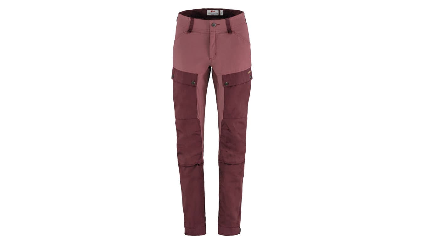 Fjällräven Keb Trousers W Reg Port-Mesa Purple Ženy - Kalhoty Fjällräven - Bordó - F89898-357-410-46 - Size: 46