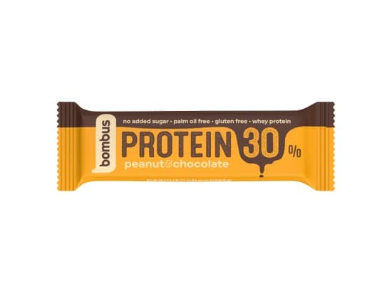 Bombus Protein 30% peanut & chocolate proteinová tyčinka 50 g