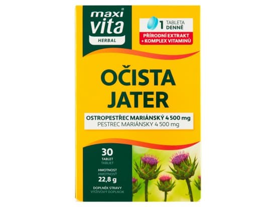 Maxi Vita Herbal Očista jater 30 tablet 22,8g