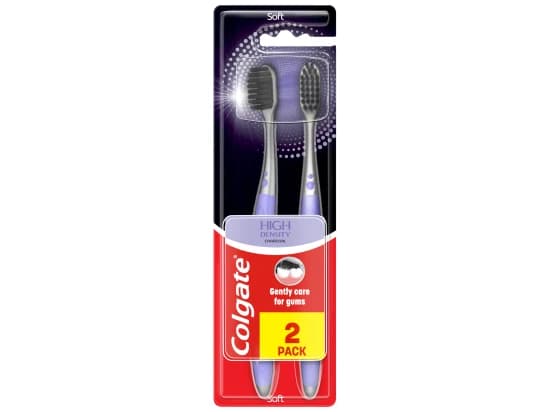 Colgate High Density Charcoal zubní kartáček měkký 2 ks