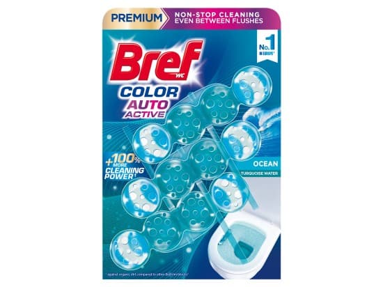 Bref Color Auto Active Ocean tuhý WC blok 3 x 50 g