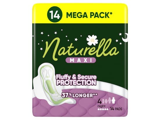 Naturella Maxi Night Hygienické vložky s křidélky, velikost 4, 14 ks