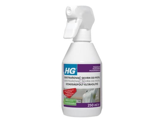 HG Odstraňovač skvrn od potu a deodorantů 250 ml