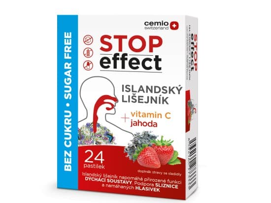 Cemio STOP Effect Islandský lišejník + vitamin C bez cukru 24 tablet
