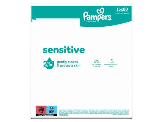 Pampers Sensitive Baby Čisticí ubrousky 1200 ks