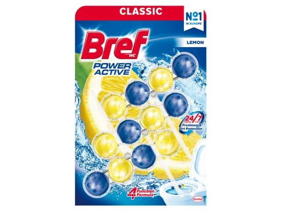 Bref Power Active Lemon tuhý WC blok 3 x 50g