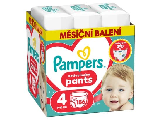 Pampers Active Baby Pants, vel. 4, 156 ks