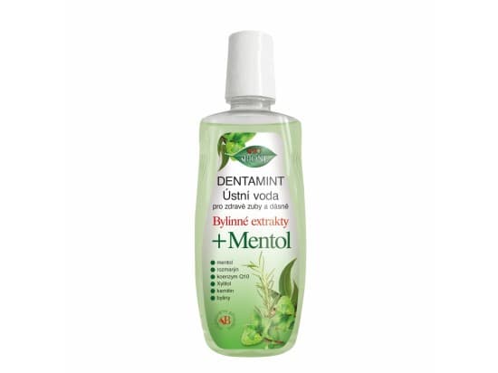 Bione Dentamint Ústní voda mentol + bylinné extrakty + Q10 500 ml