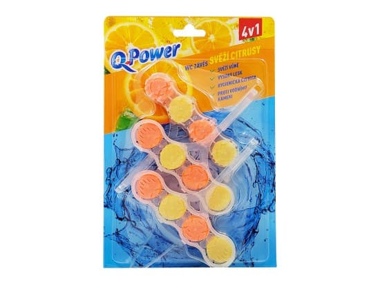 Q-Power Tuhý WC závěs Svěží citrusy 3 ks