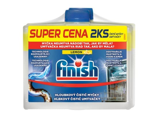 Finish Lemon Sparkle Čistič myčky 2 x 250 ml