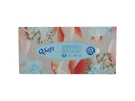 Q-Soft Papírové kapesníčky 4vrstvé 80 ks