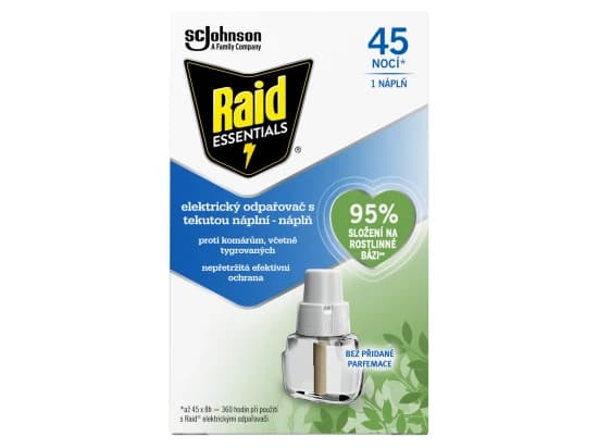 Raid® Essentials™ Náhradní náplň do elektrického odpařovače 45 nocí 27 ml