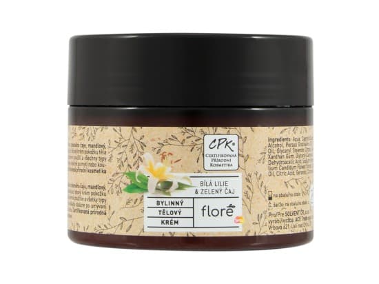 Floré bylinný tělový krém bílá lilie & zelený čaj 150 ml