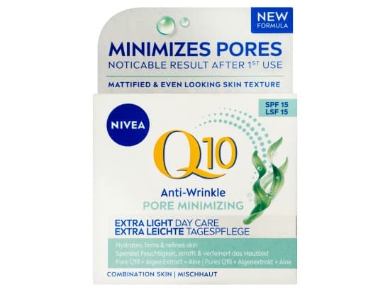 Nivea Q10 Anti-Wrinkle Pore Minimizing Extra lehký denní krém proti vráskám OF 15 50ml