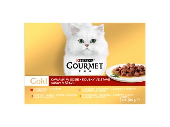 GOURMET Gold Multipack kousky ve šťávě 12 x 85 g