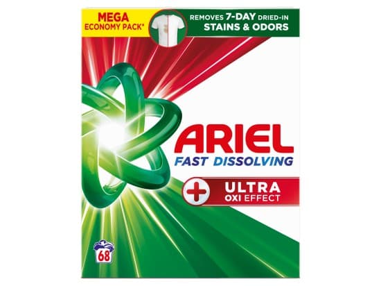 Ariel prací prášek + Ultra Oxi Effect 68 PD