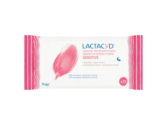 Lactacyd Sensitive Ubrousky pro intimní hygienu 15 ks