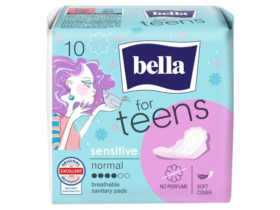 Bella For Teens Sensitive Normal hygienické vložky 10 ks