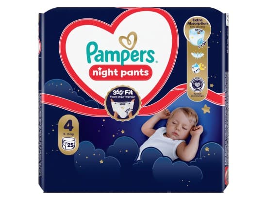 Pampers Pants Night, vel. 4, 25 ks