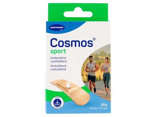 Hartmann Cosmos Sport voděodolné náplasti s polštářkem 19 mm x 72 mm 20 ks