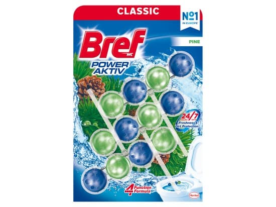Bref Power Aktiv Pine Tuhý WC blok 3 x 50 g