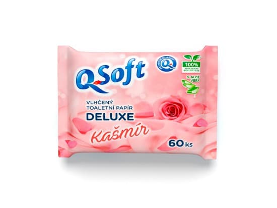Q-Soft Vlhčený toaletní papír Deluxe Kašmír 60 ks
