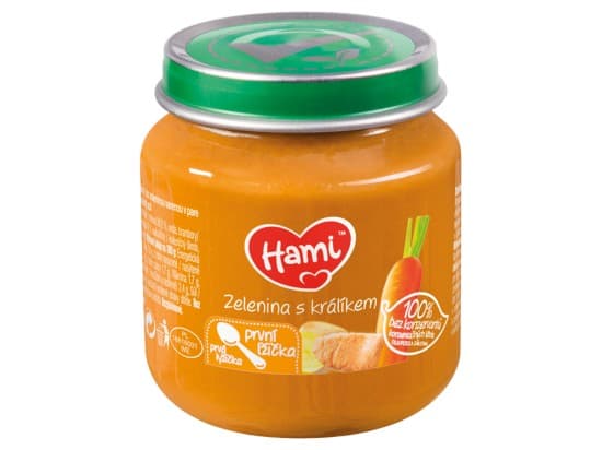 Hami masozeleninový příkrm Zelenina s králíkem první lžička 125g