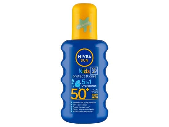 Nivea Sun Protect & Care dětský barevný sprej na opalování OF 50+ 200 ml