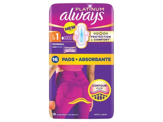 Always Platinum Normal Hygienické vložky s křidélky 16 ks