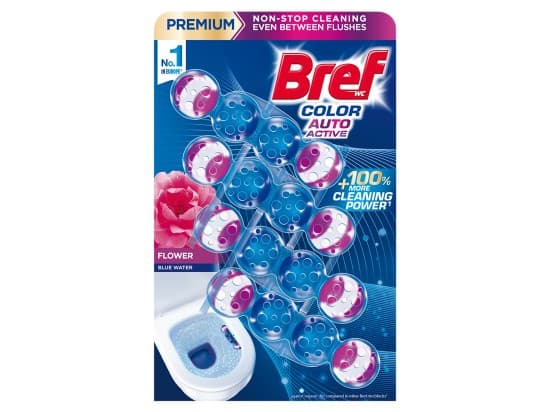 Bref Color Auto Active Flower tuhý WC blok 4 x 50 g