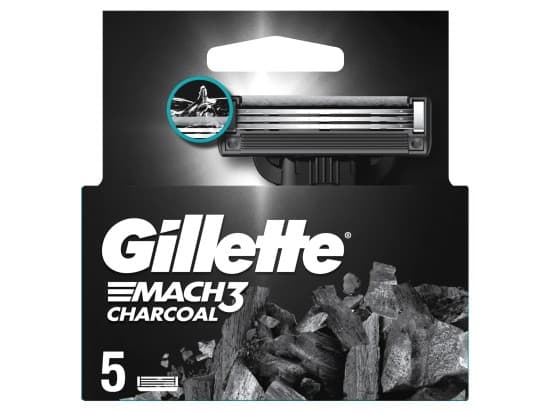 Gillette Mach3 Charcoal náhradní holicí hlavice pro muže 5 ks