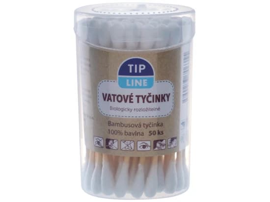 Tip Line Vatové tyčinky biologicky rozložitelné 50 ks