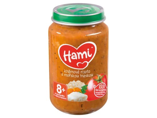 Hami masozeleninový příkrm Krémové rizoto s mořskou treskou od uk. 8. měsíce 200g