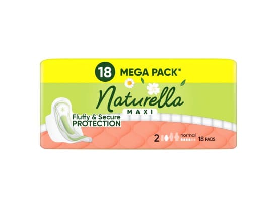 Naturella Maxi Normal Hygienické vložky s křidélky, vel. 2, 18 ks