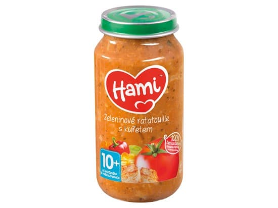 Hami Zeleninové ratatouille s kuřetem masozeleninový příkrm od ukončeného 10. měsíce 250g