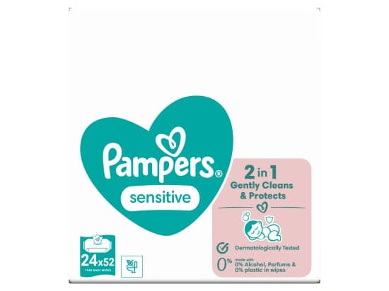 Pampers Sensitive Baby Čisticí ubrousky 24 x 52 ks