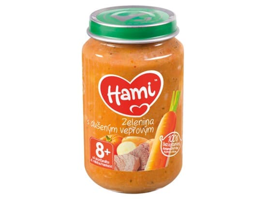 Hami Masozeleninový příkrm Zelenina s dušeným vepřovým 8+ 200 g