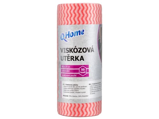 Q-Home Viskózová utěrka, mix barev, 50 ks