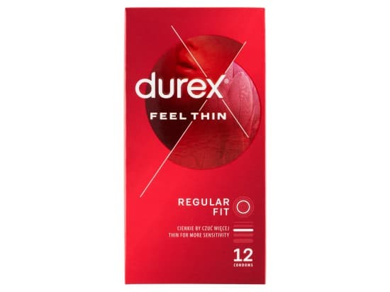 Durex Feel Thin Regular Fit kondomy 12 ks