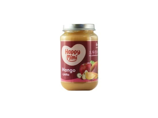 Happy Mimi ovocný příkrm 190g Mango