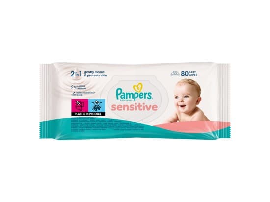 Pampers Sensitive Baby Čisticí ubrousky 80 ks