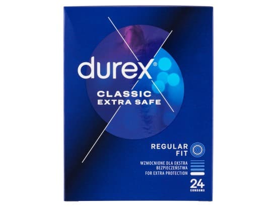 Durex Classic Extra Safe Regular Fit kondomy 24 ks