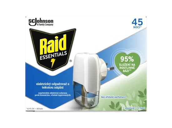 Raid® Essentials™ Elektrický odpařovač s tekutou náplní 45 nocí 27 ml