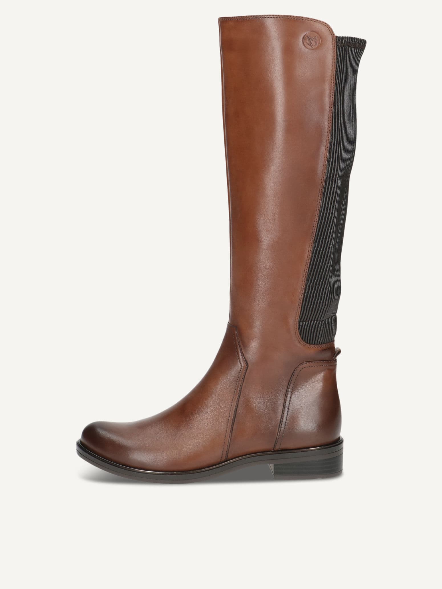 CAPRICE Boots, brown, made of Leather and textile with Block heel, Size 40