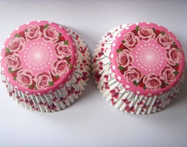 50 ks Košíčky na muffiny květinový vzor 4
